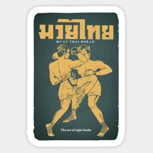 Muay Thai Vintage Born to Fight Sticker